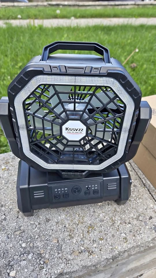 Kssvzz F26 Portable Camping Fan with LED Lantern