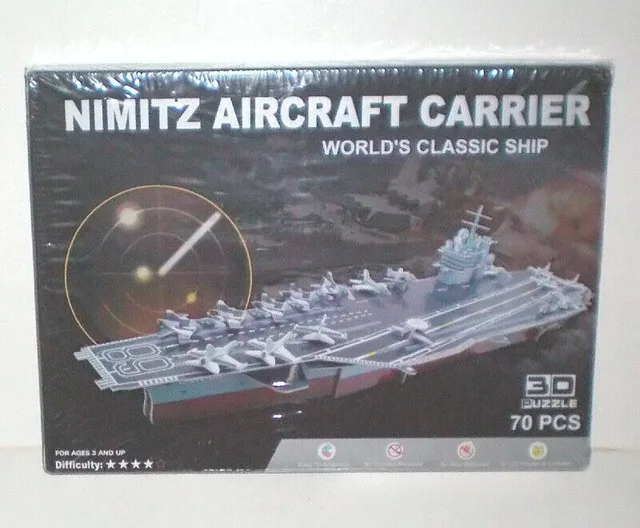 Nimitz Aircraft Carrier 3D 70 Piece Puzzle NIB thumbnail