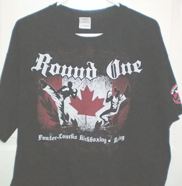 Round One Kickboxing Size XL Double Sided Club T Shirt thumbnail