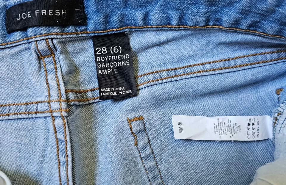 JOE FRESH Distressed Light Wash Boyfriend Jeans - Size 28 (US 6) - photo 3