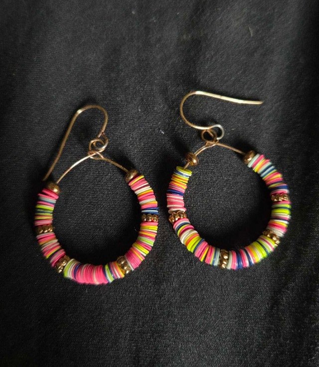 colorful hoop earrings