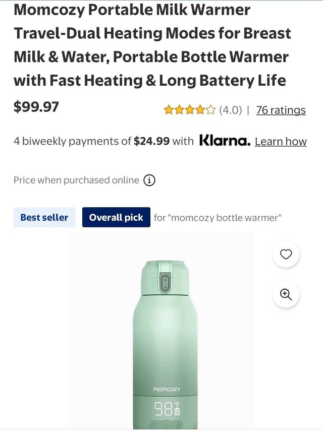 Momcozy Portable Milk Warmer
