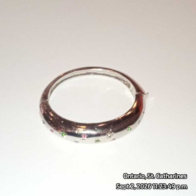 Bracelet Silver Tone Rhinestone Signed Puccini Vintage - photo 5