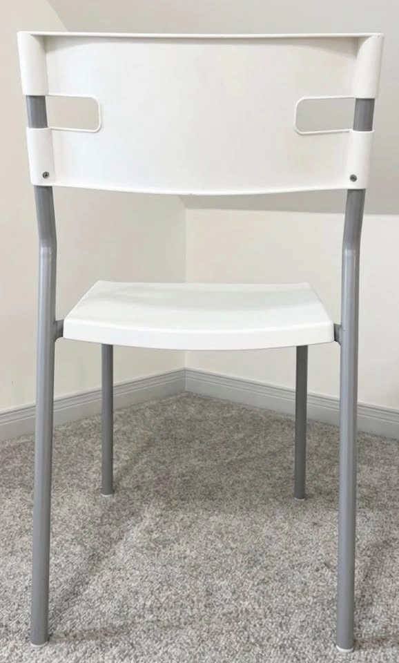 White IKEA Desk/Dining Chair - photo 3