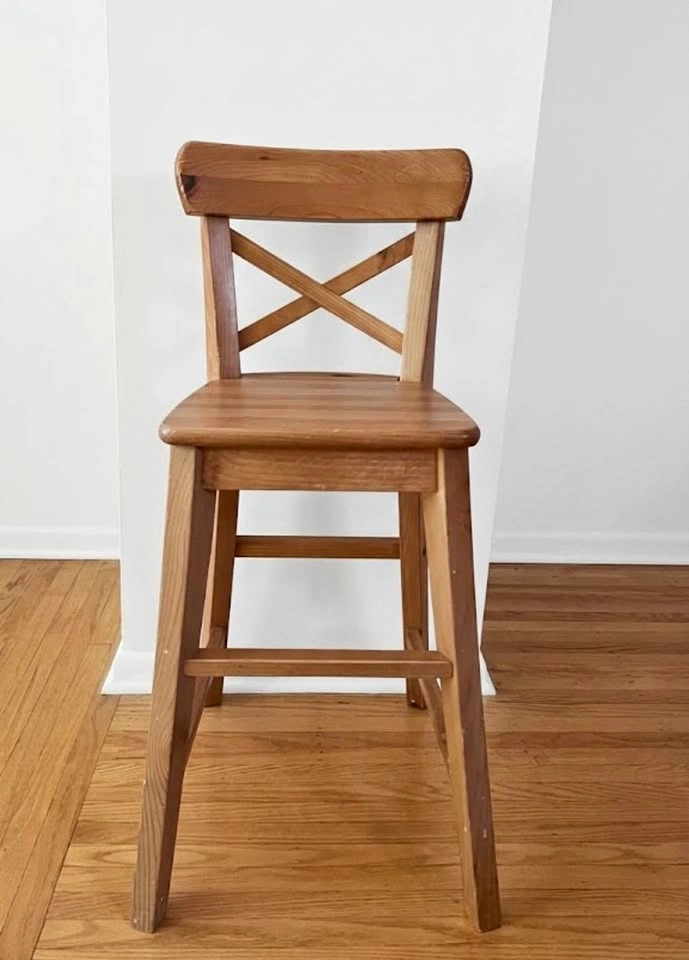 IKEA INGOLF Junior Chair / High Chair – Antique Stain