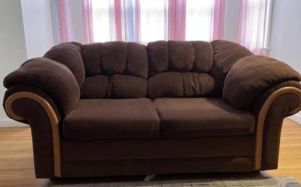 TWO COUCHES - Brown Corduroy Comfy Couches (2 seat and 3 seat) - photo 3
