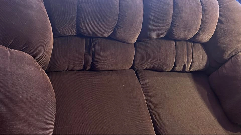 TWO COUCHES - Brown Corduroy Comfy Couches (2 seat and 3 seat) - photo 4