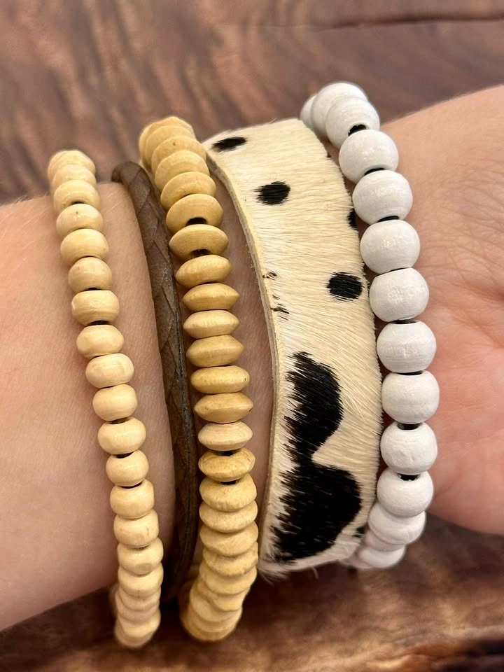 Plunder Design Cowhide Multi-Strand Beaded Bracelet - photo 3