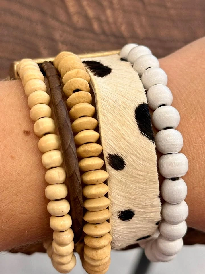 Plunder Design Cowhide Multi-Strand Beaded Bracelet - photo 4