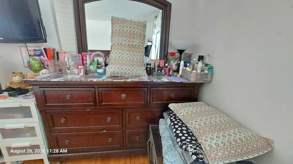 Dark Wood Dresser with Mirror