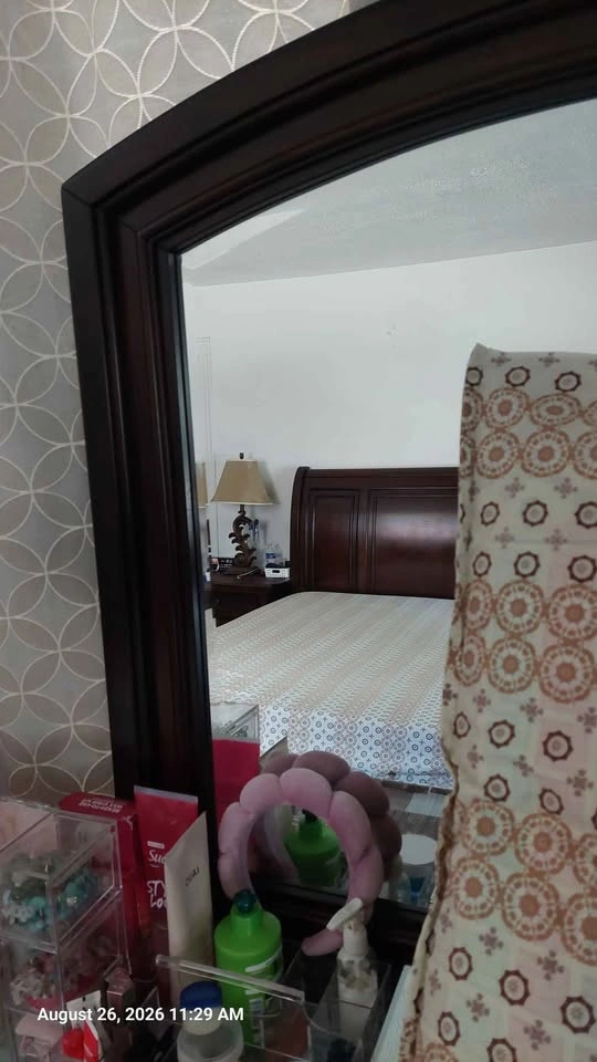 Dark Wood Dresser with Mirror - photo 5