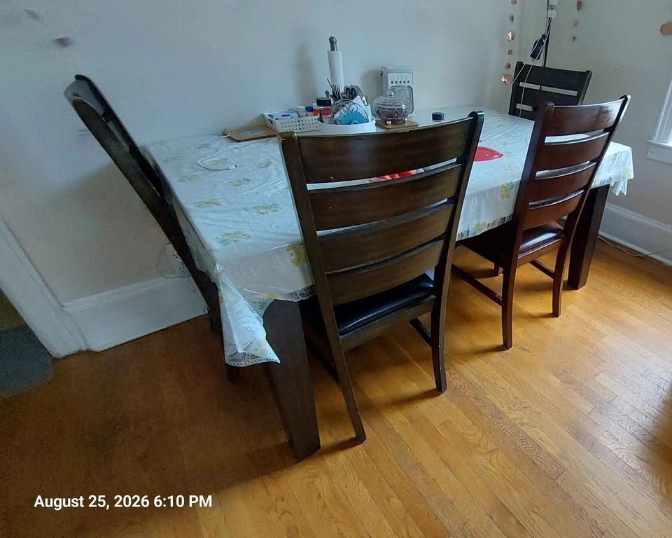 Dark Wood Dining Table with 4 Chairs - photo 3