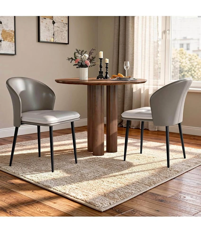 Modern Dining Chairs Set of 2, Faux Leather