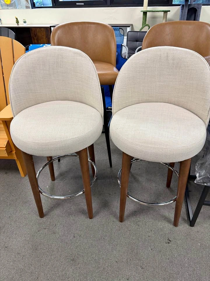 CHITA Counter Height Bar Stools Set of 2, 26 inch Swivel
