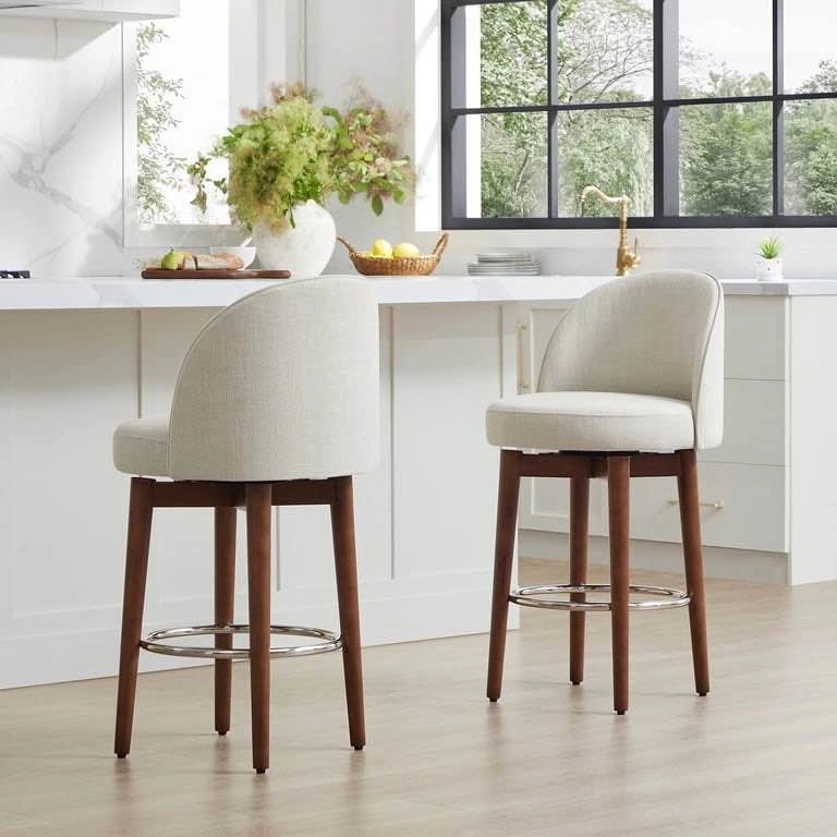 CHITA Counter Height Bar Stools Set of 2, 26 inch Swivel - photo 2