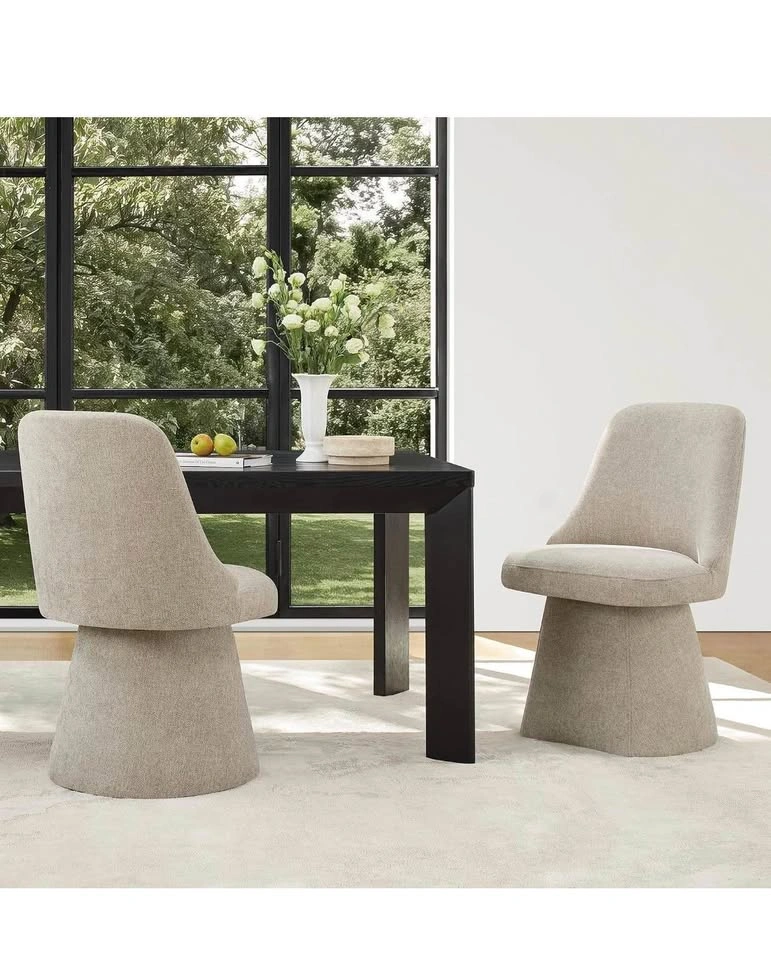 KISLOT Swivel Dining Chair, Upholstered Mid Century Modern - photo 3