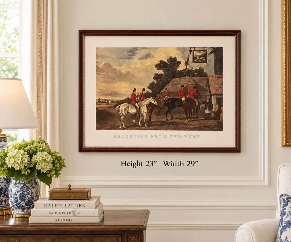 Equestrian Print “RETURN FROM THE HUNT” W Shayer - photo 2