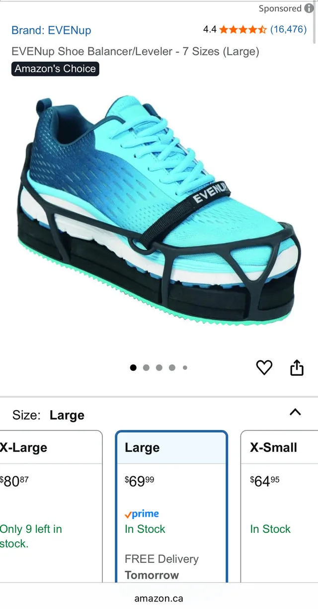 Aircast Long Boot Size M & Even-Up Shoe Balancer image indicator(8)