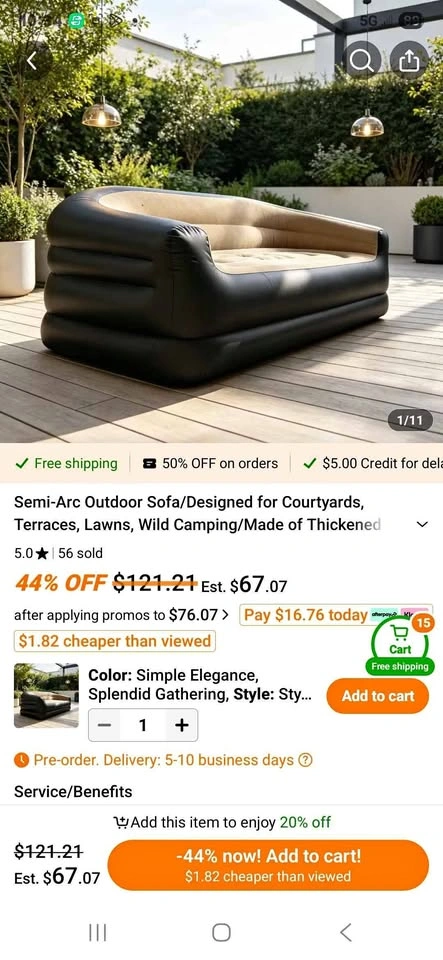 Kids inflatable sofa
