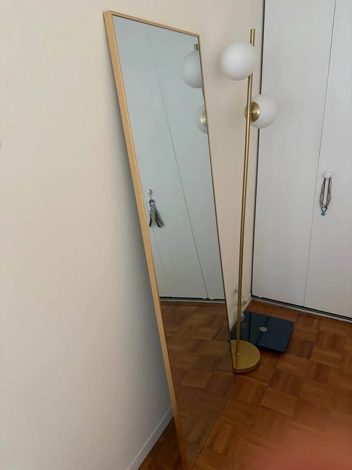 Golden full body size mirror - photo 2