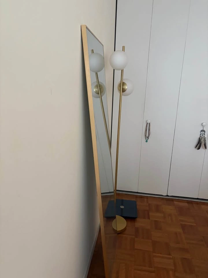 Golden full body size mirror - photo 3