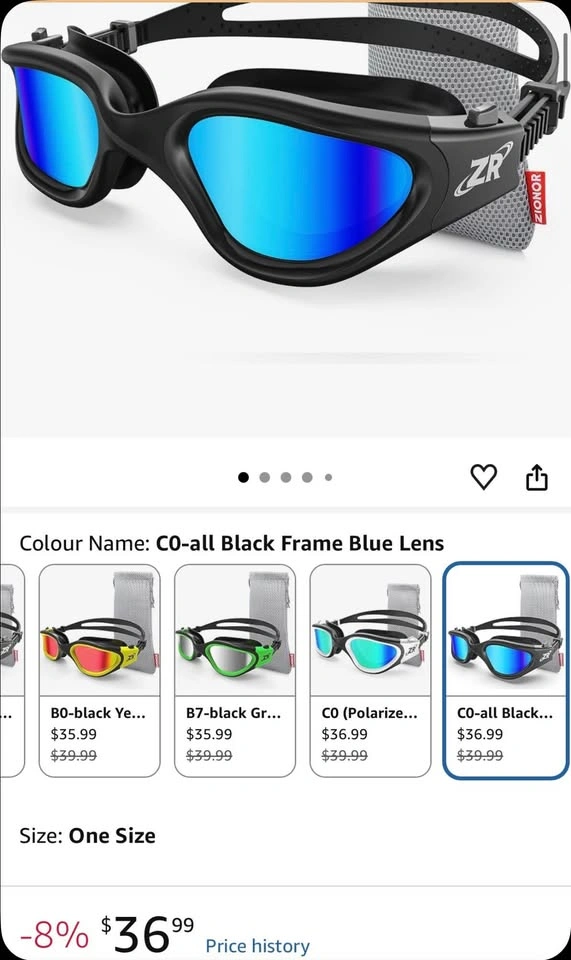 Swimming glasses and caps set - photo 3