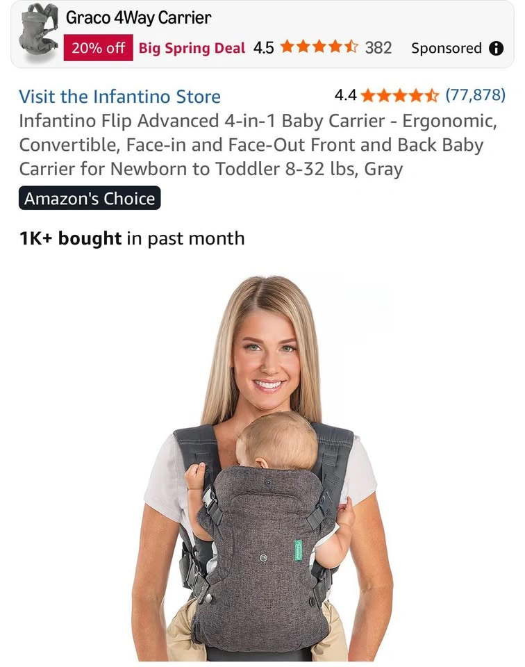 Infantino 4-in-1 Baby carrier - photo 2