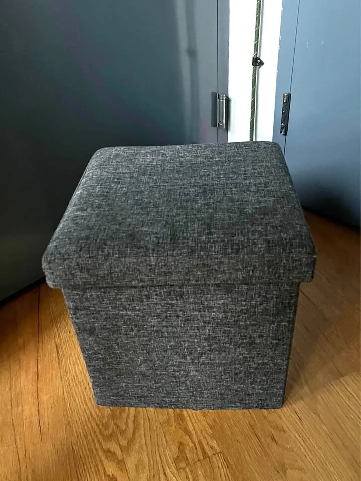 Fabric storage ottoman thumbnail