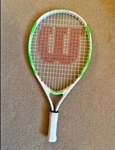 US Open Wilson Junior Tennis Racquet Green & White – New