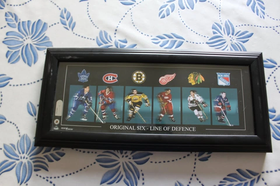 Framed Original Six-Line of Defence NHL Hockey Print - photo 2