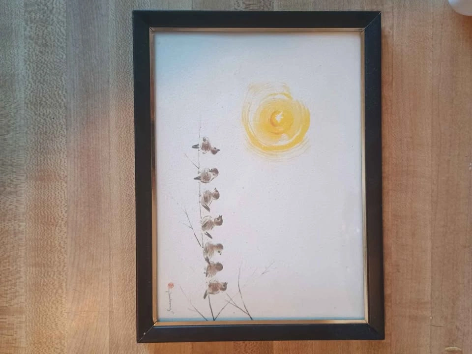 Vintage Tyrus Wong Greeting Card- Framed, Disney Artist (Bambi) - photo 2