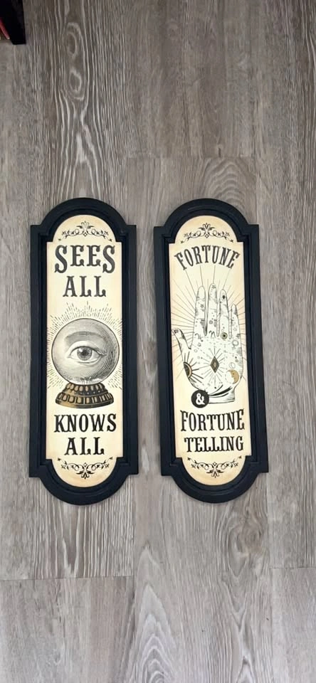 Fortune Teller Wall Decor - set of 2