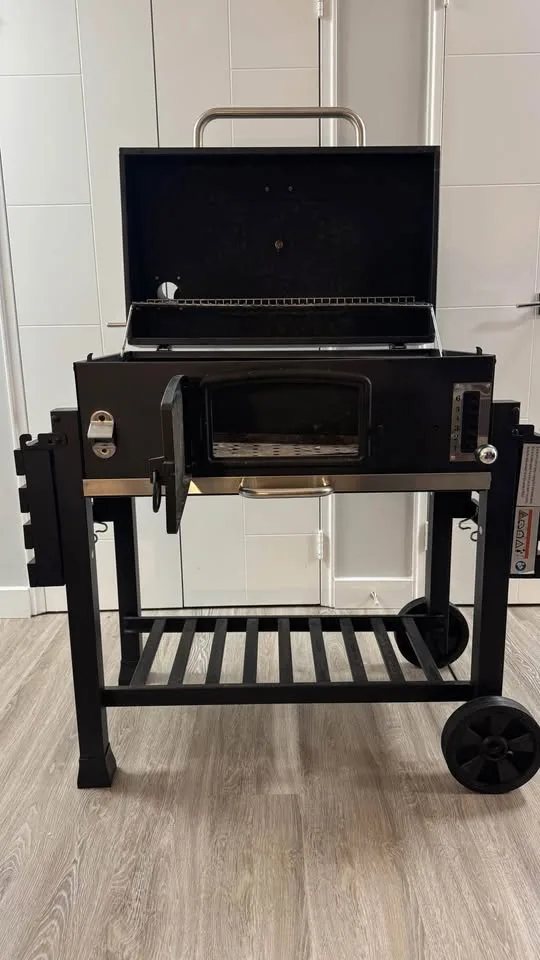 XXL Smoker Barbecue Outdoor Charcoal Grill BBQ w/ Table image indicator(3)