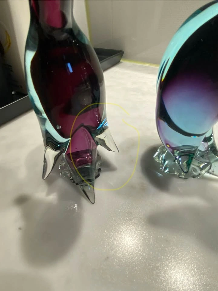 Mid-Century Venetian Sommerso Glass Duck Pair - photo 2