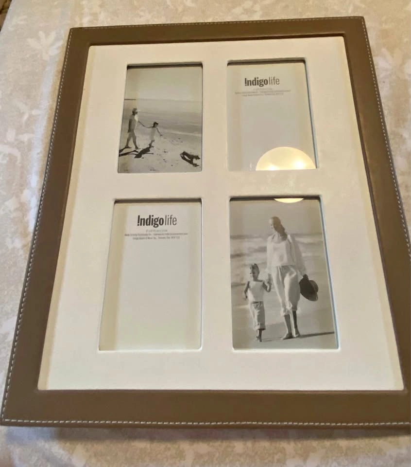 Indigo Photo Frame (Faux Leather)