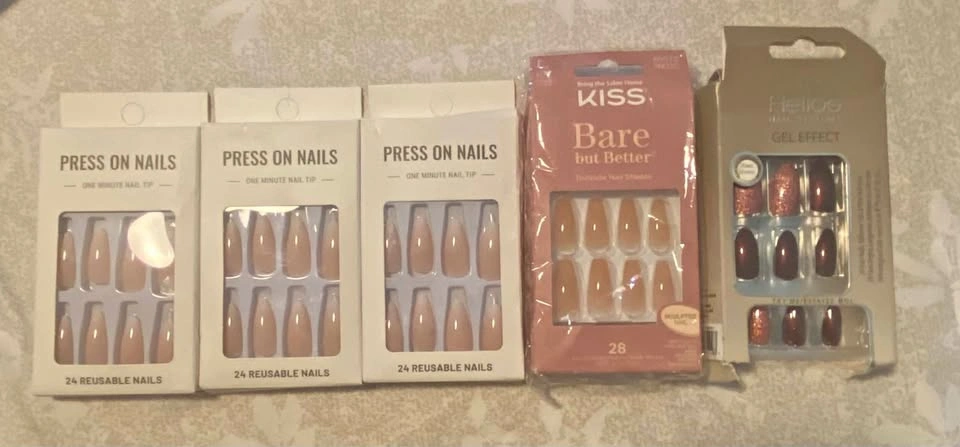 Press-On Nails Bundle, 5 Sets