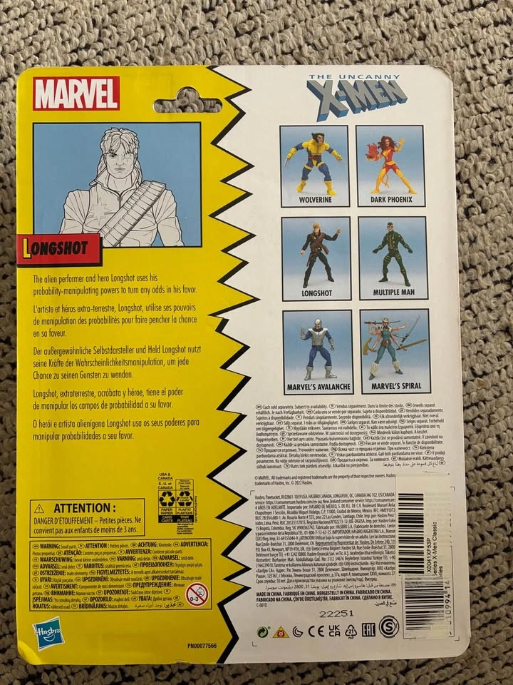 Hasbro Marvel Legends Retro Series Longshot 6-inch Action Figure - photo 2