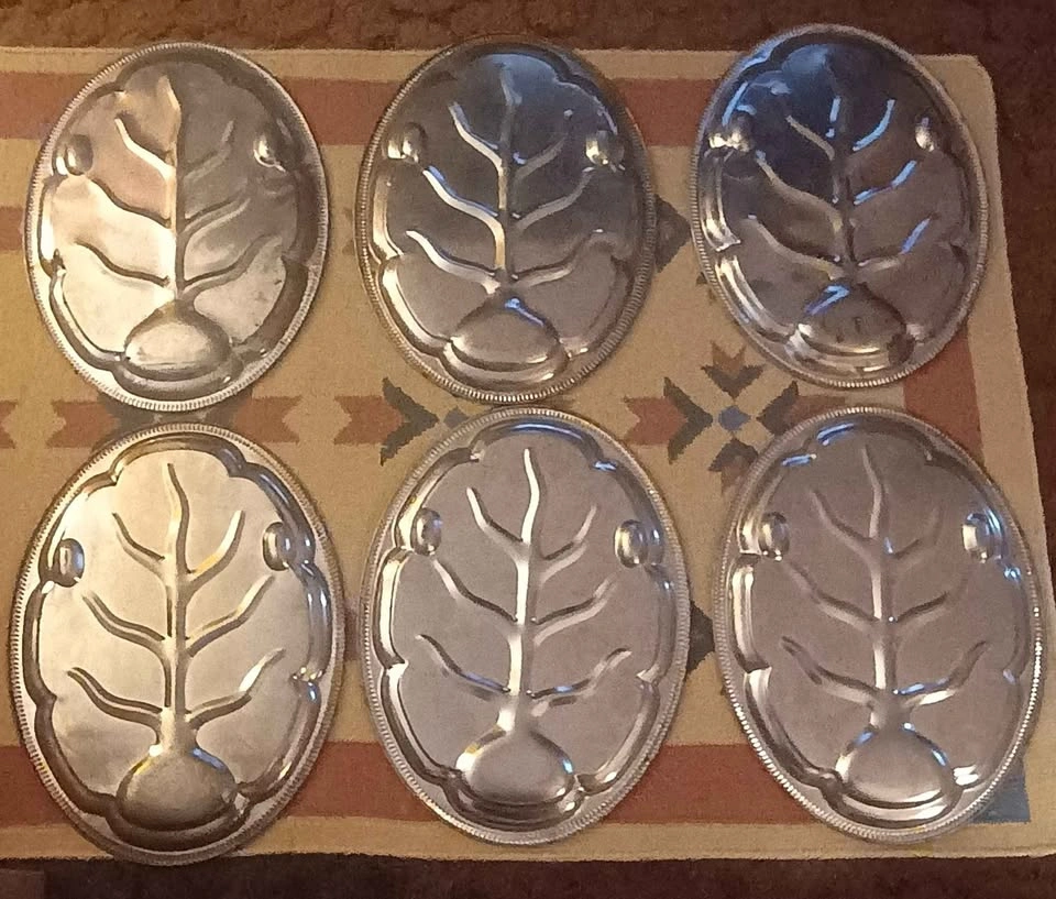 6x Vintage Silver Plate Meat Serving Trays - photo 2