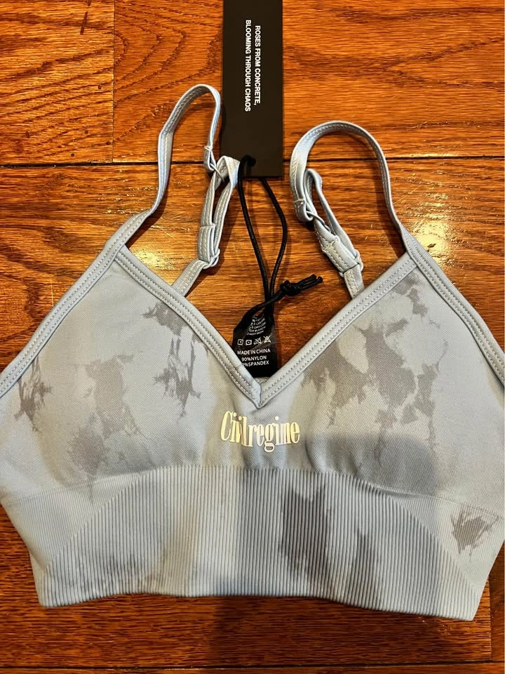 Civil Regime Sports Bra Baby blue and grey tie dye size XS - photo 2