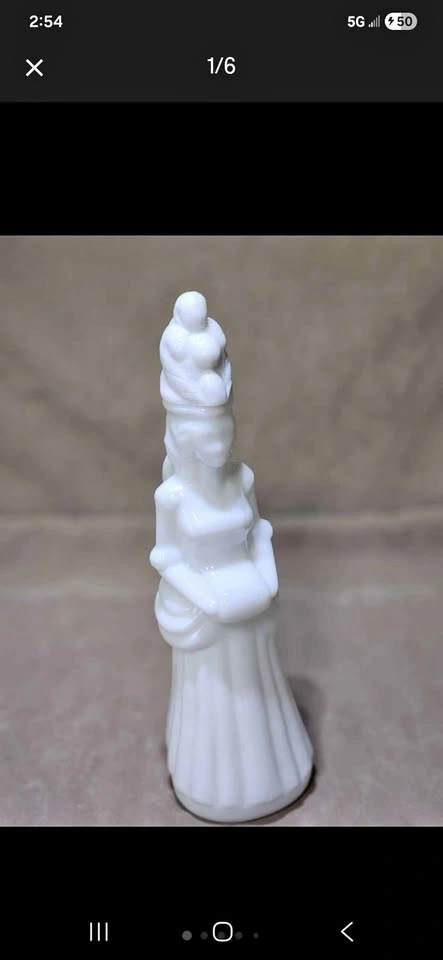 Vintage Avon "Victorian Lady" Milk Glass Bottle (1970s)