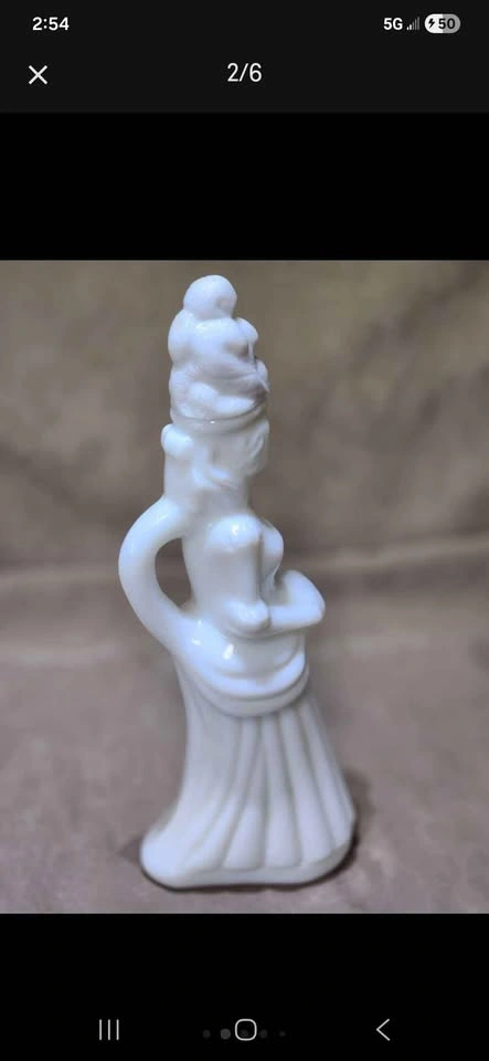 Vintage Avon "Victorian Lady" Milk Glass Bottle (1970s) - photo 2