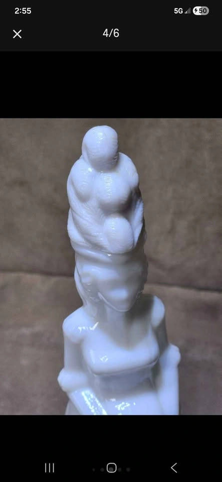 Vintage Avon "Victorian Lady" Milk Glass Bottle (1970s) - photo 4