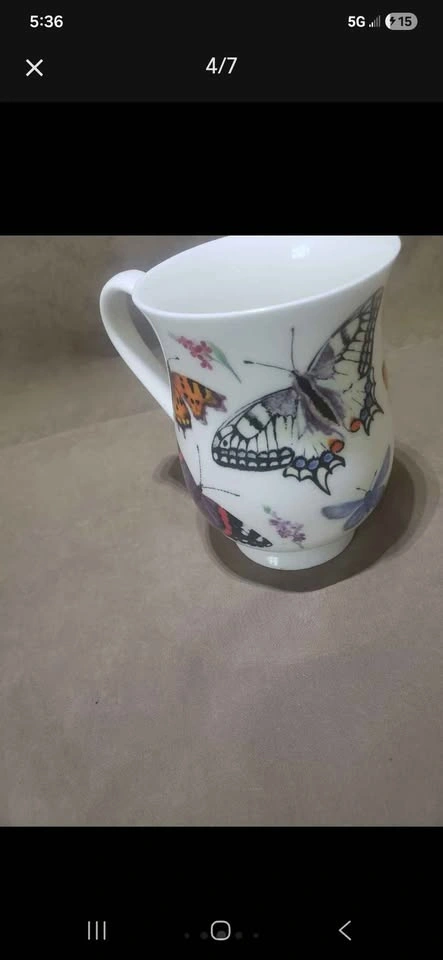 Beautiful Roy Kirkham "Butterfly Garden" Fine Bone China Mug - photo 4