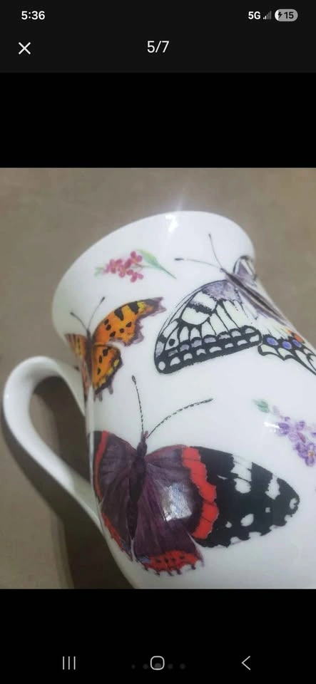 Beautiful Roy Kirkham "Butterfly Garden" Fine Bone China Mug - photo 5