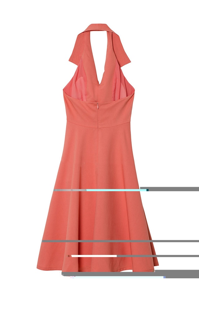 LALALAND TANGERINE LARGE LAPEL DRESS - photo 5