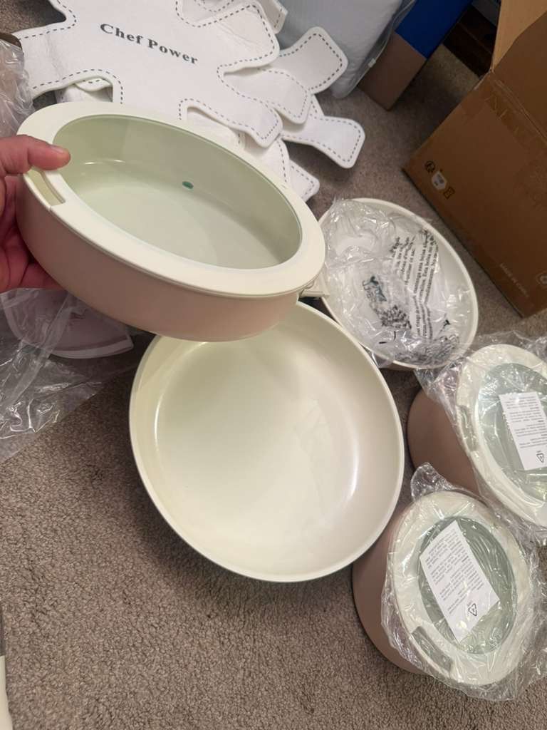 Ceramic Pots and Pans Set Non Stick with Detachable Handle - photo 3