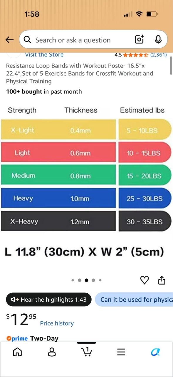 Resistance Loop Bands Set of 5 with Workout Poster - photo 5
