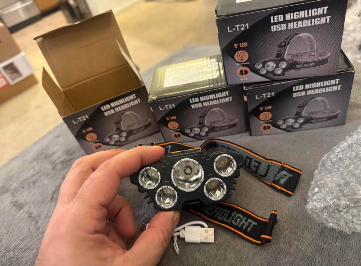 LED Headlamp with 4 Modes - Waterproof & Adjustable
