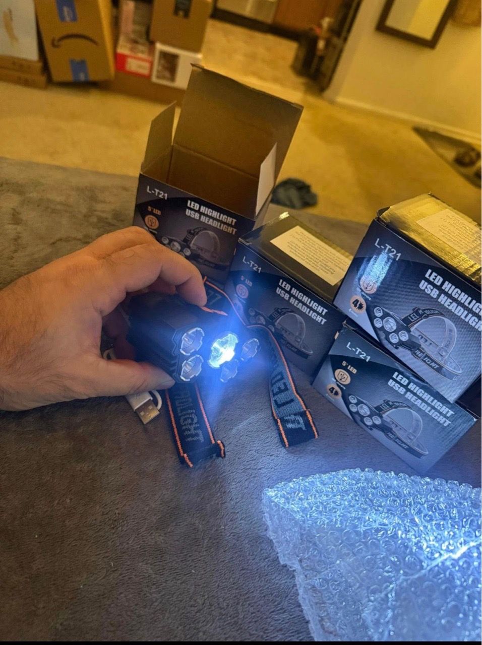 LED Headlamp with 4 Modes - Waterproof & Adjustable - photo 2