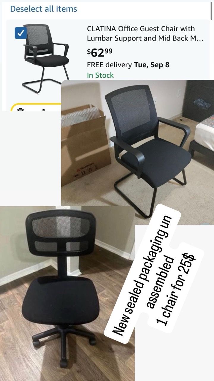 Office Guest Chair with Lumbar Support Mesh Air Grid